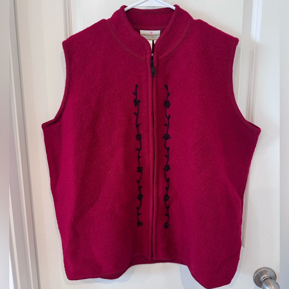 Coldwater Creek Red Wool Vest